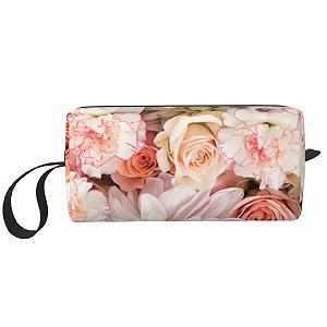 Косметичка Rosa Blütenblatt-Rosen-Rouge-Muster 20 x 6 x 9 см - Фото 1