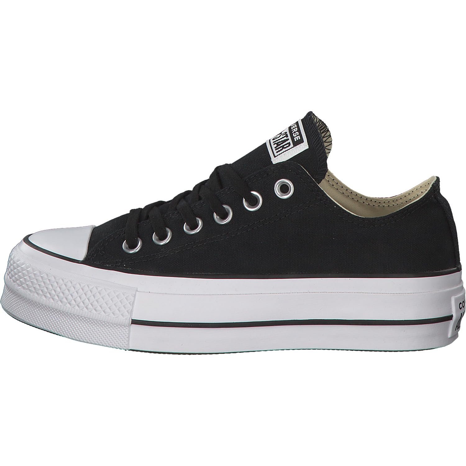 Кеди Converse Chuck Taylor All Star Lift Ox жіночі Чорний/Білий, фото №2 Кеди Converse Chuck Taylor All Star Lift Ox жіночі Чорний/Білий, фото №2