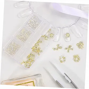 Металеві прикраси для нігтів  Healeved 150 шт. Блискучі synthetic.ua - Фото 1