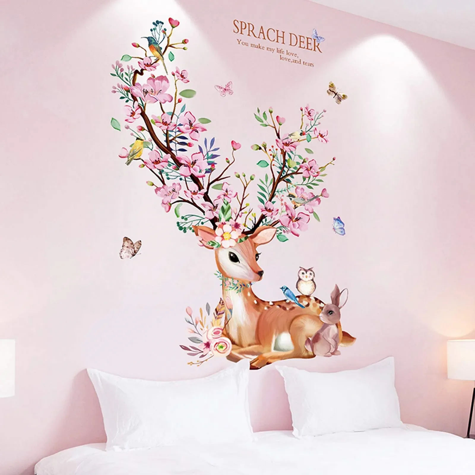 Наклейка на стіну TANOSAN Deer PVC для вітальні та коридору, фото №4 Наклейка на стіну TANOSAN Deer PVC для вітальні та коридору, фото №4