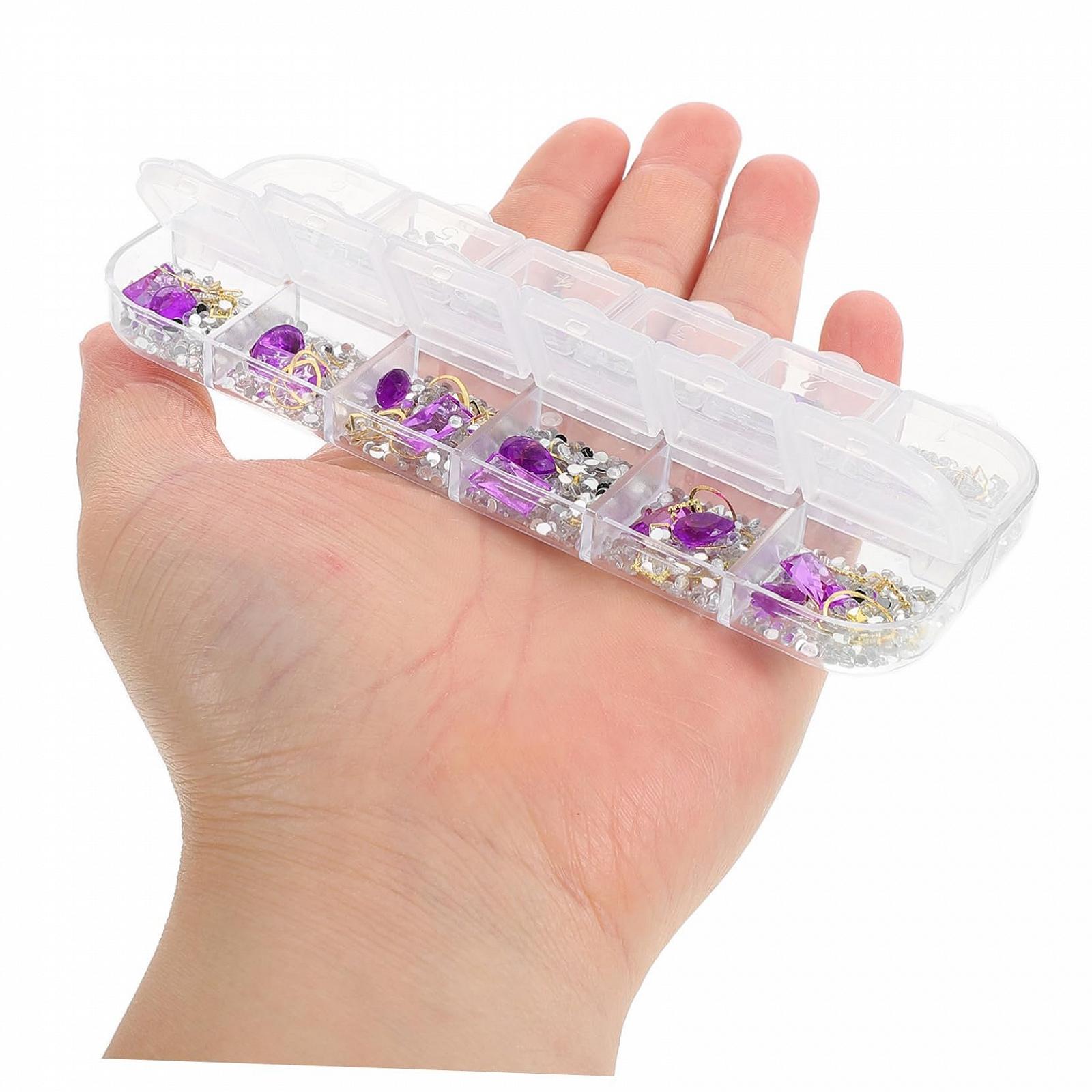 Стрази для нігтів Мікс Стилів (6 коробок, 12 відділень), фото №9