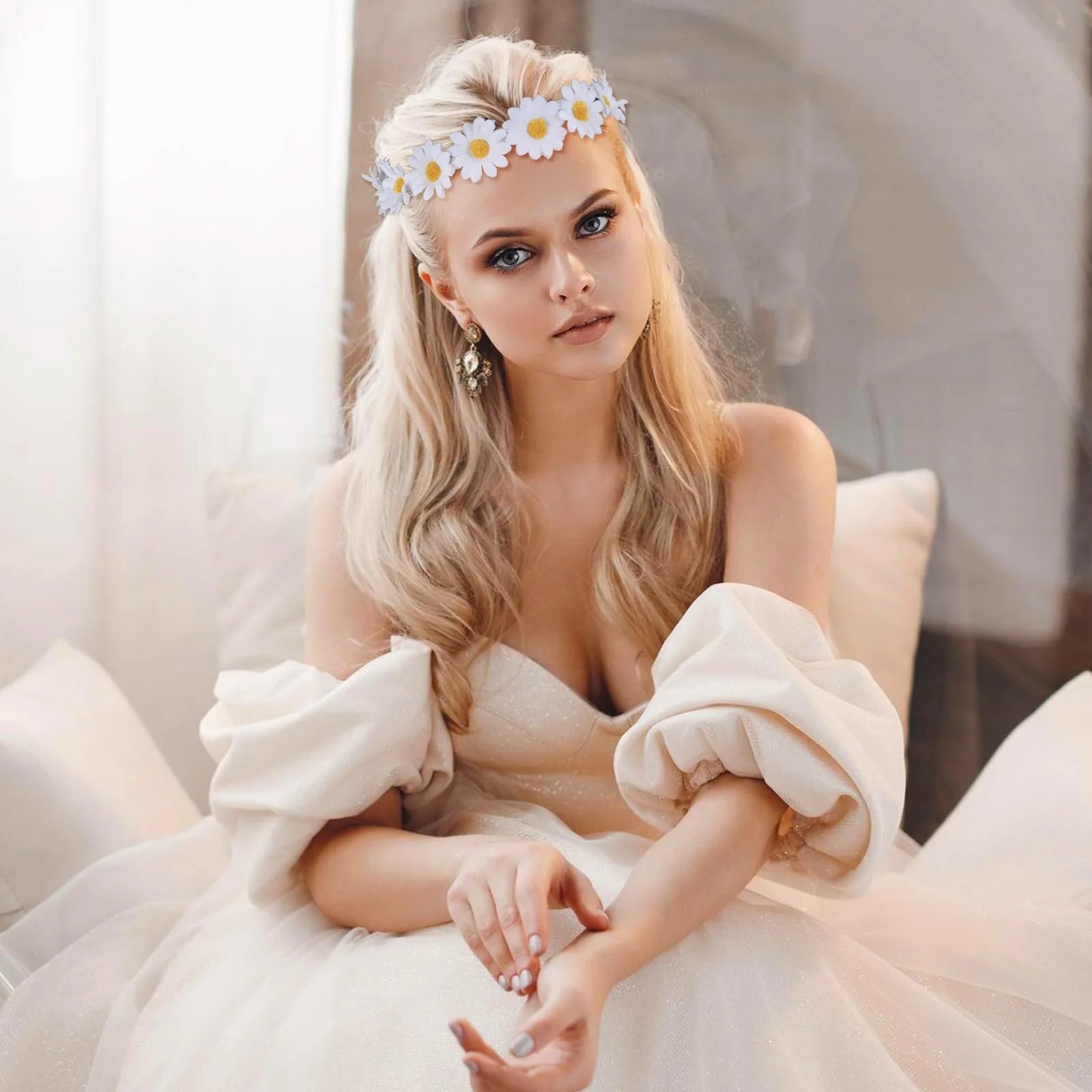 Вінок для волосся TIESOME з ромашками, фото №6 Вінок для волосся TIESOME з ромашками, фото №6