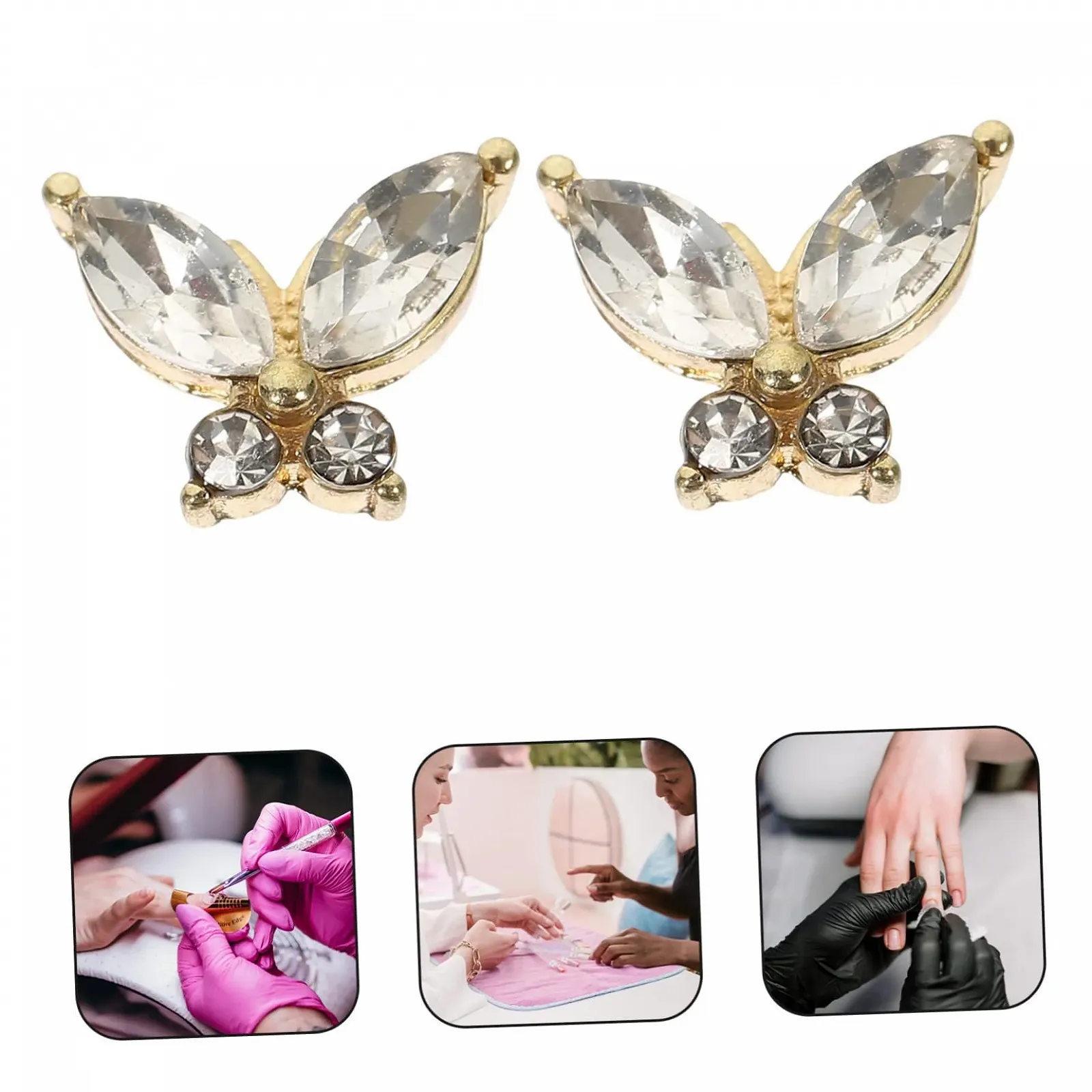 Украшения для ногтей Бабочки FRCOLOR 60 шт., фото №4