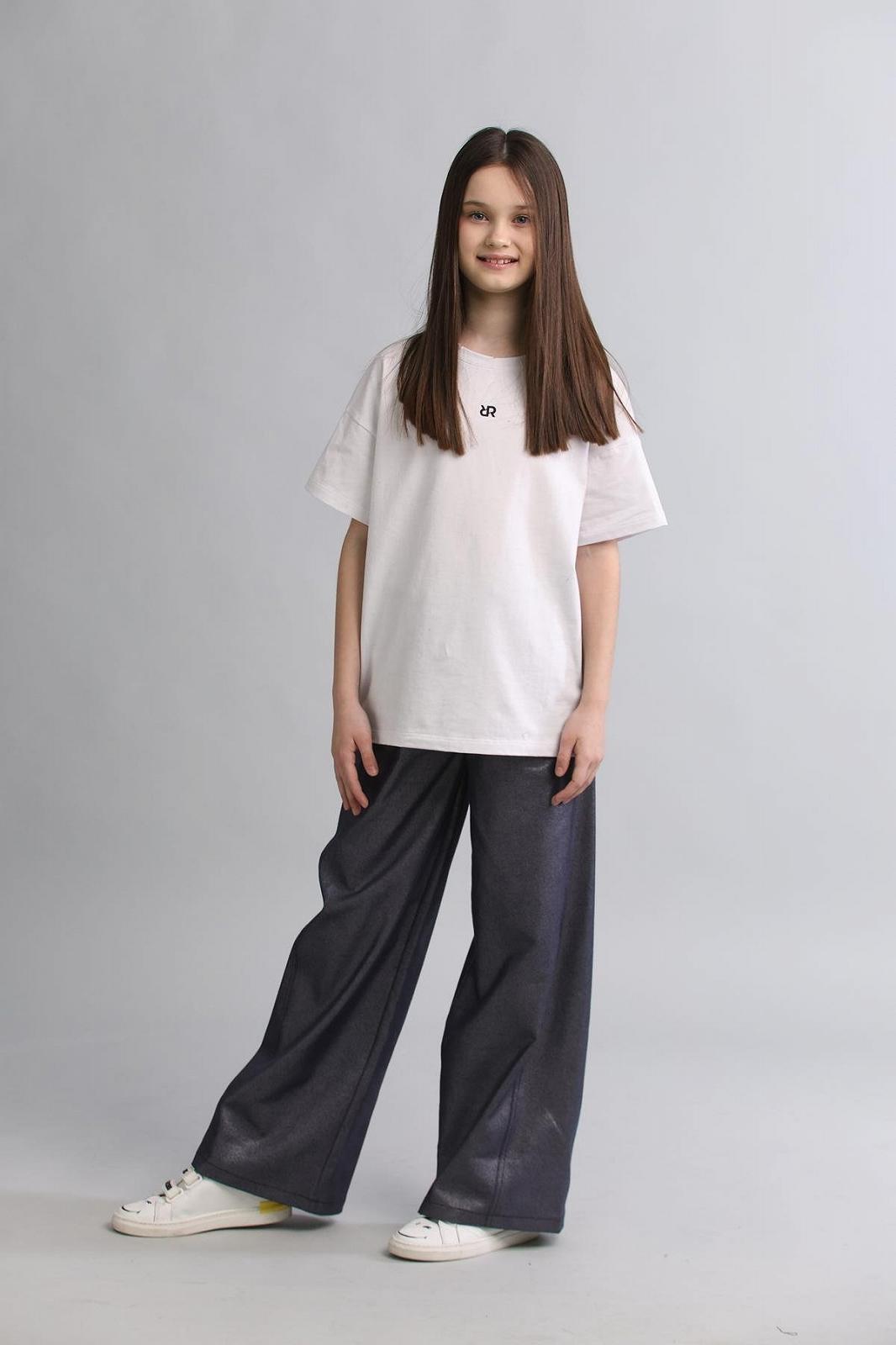 Трендові блискучі джинси з напиленням - сині та темно-сині від 140 до 164 см, фото №3