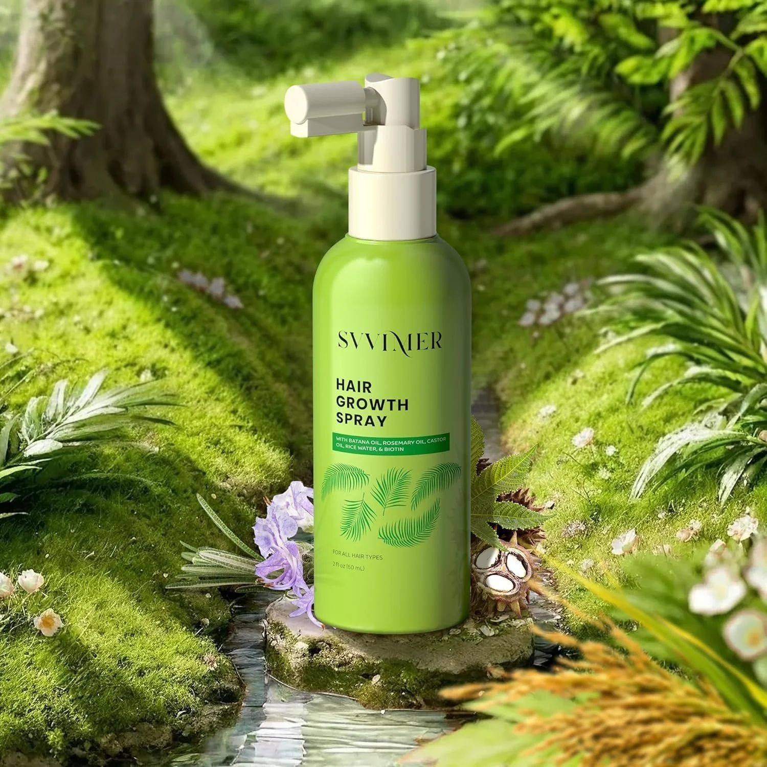Сироватка-спрей для росту волосся Svvimer - з розмарином, олією батайї та біотином 60 мл, фото №6