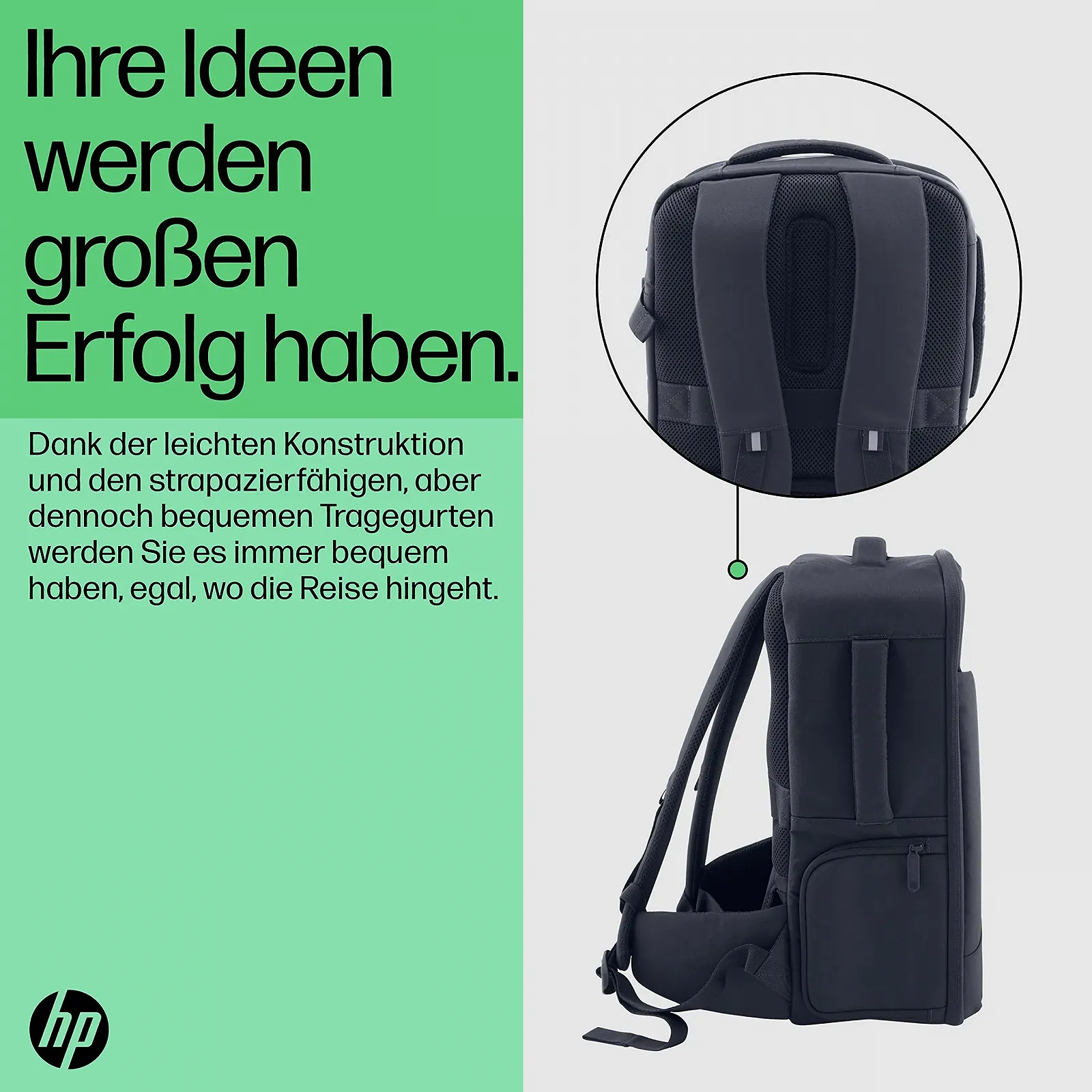 Рюкзак для ноутбука HP Creator 16.1 дюйма водонепроникний з RFID-захистом темно-синій, фото №3 Рюкзак для ноутбука HP Creator 16.1 дюйма водонепроникний з RFID-захистом темно-синій, фото №3