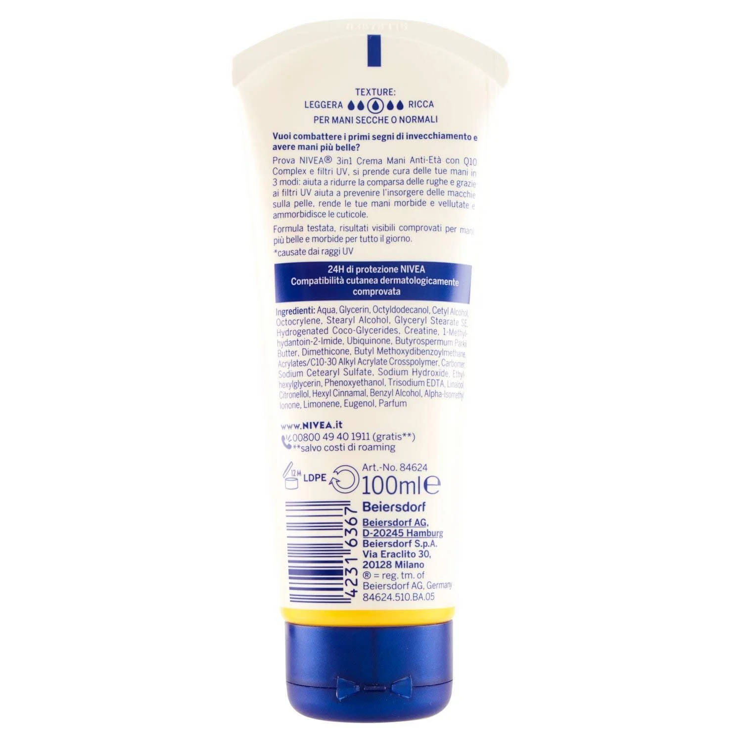 Крем для рук Nivea Q10 Anti-Age 100 мл, фото №3