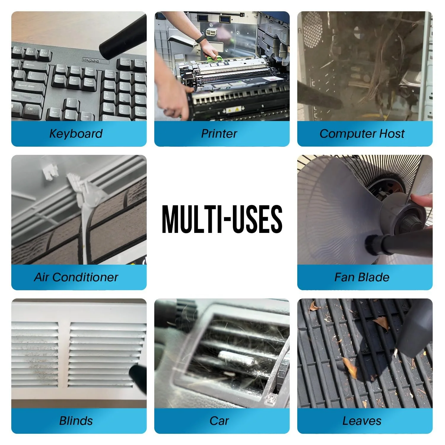 Електричний очищувач повітря XPOWER A-2 90 CFM 2 швидкості з насадками Black, фото №6