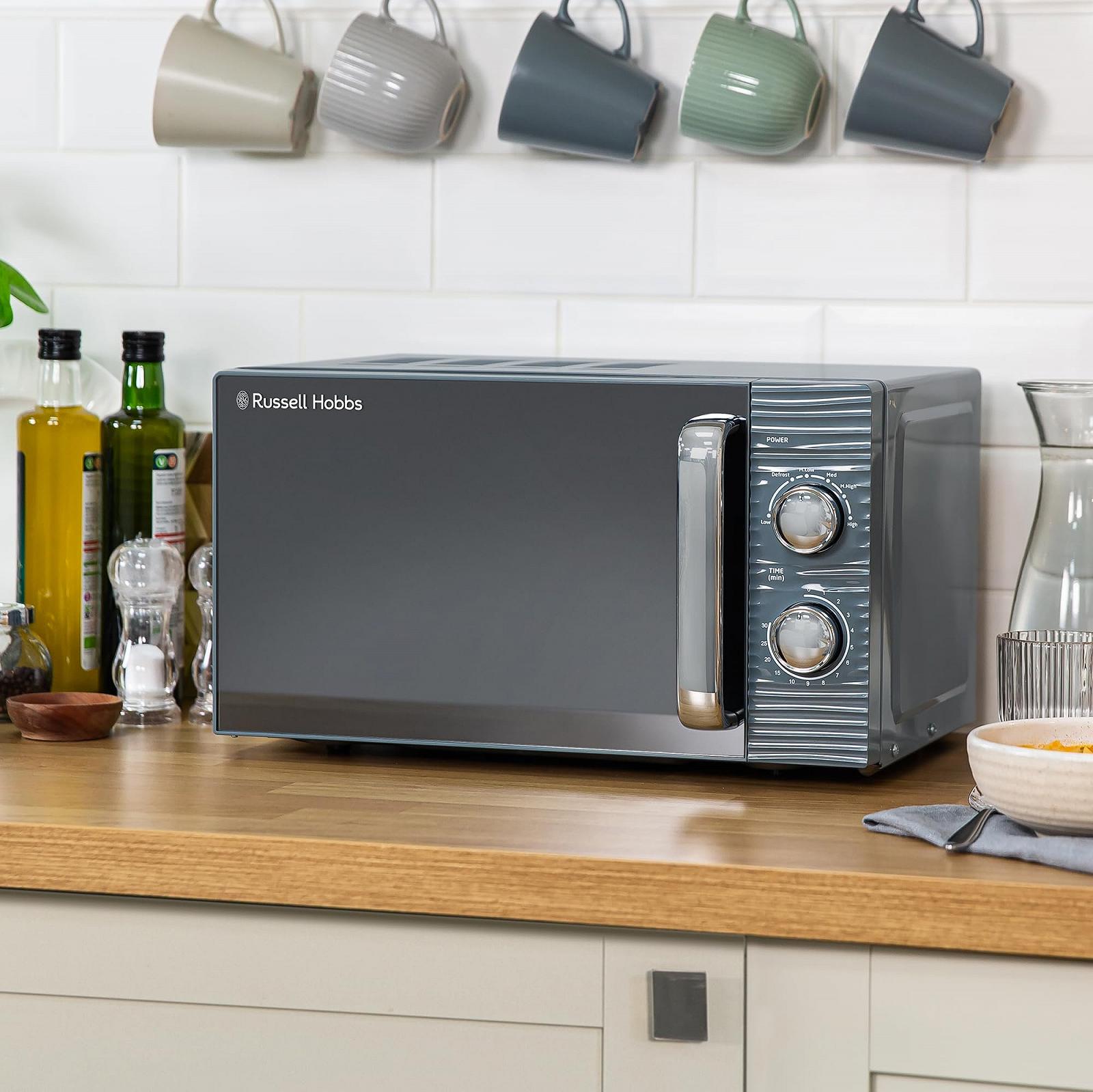 Микроволновая печь Russell Hobbs Inspire Solo RHM1731G 17 л 700 Вт Серая, фото №2 Микроволновая печь Russell Hobbs Inspire Solo RHM1731G 17 л 700 Вт Серая, фото №2