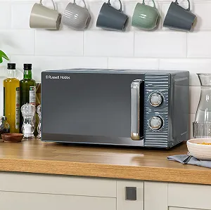 Мікрохвильова піч Russell Hobbs Inspire Solo RHM1731G 17 л 700 Вт Сіра synthetic.ua - Фото 1