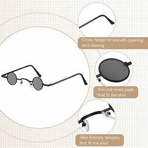 Вінтажні сонцезахисні окуляри Кругла металева оправа Ретро synthetic.ua - Фото 1