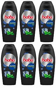 Гель для душу 2 в 1 BABA Men Fresh Mint зі свіжим ароматом м'яти 6 x 400 мл - Фото 1