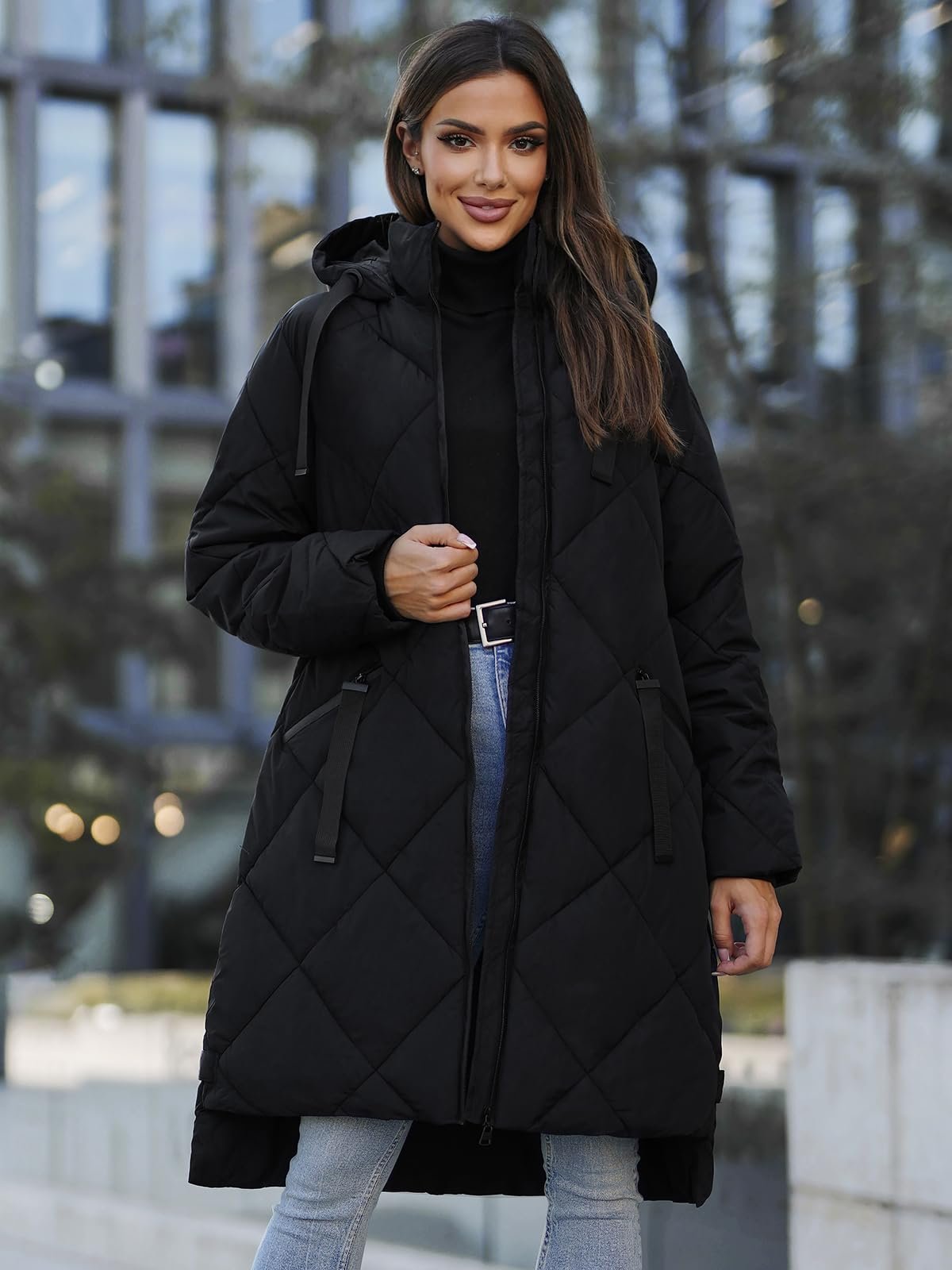 Женское зимнее пальто OZONEE JS/5M3168Z, фото №2 Женское зимнее пальто OZONEE JS/5M3168Z, фото №2