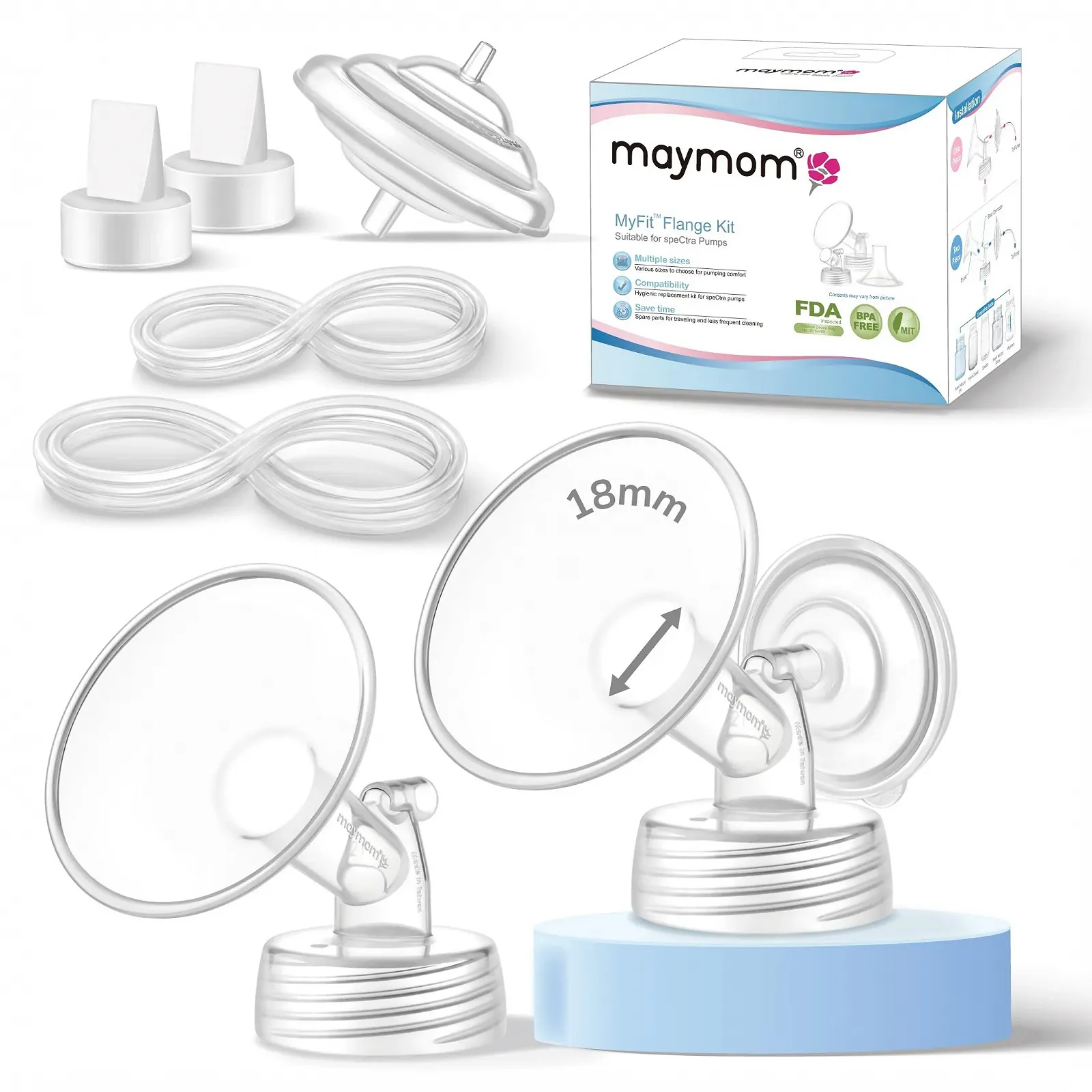 Запчастини для молоковідсмоктувача Maymom Compatible with Spectra S1 S2 9 Plus 18 мм, фото №1 Запчастини для молоковідсмоктувача Maymom Compatible with Spectra S1 S2 9 Plus 18 мм, фото №1