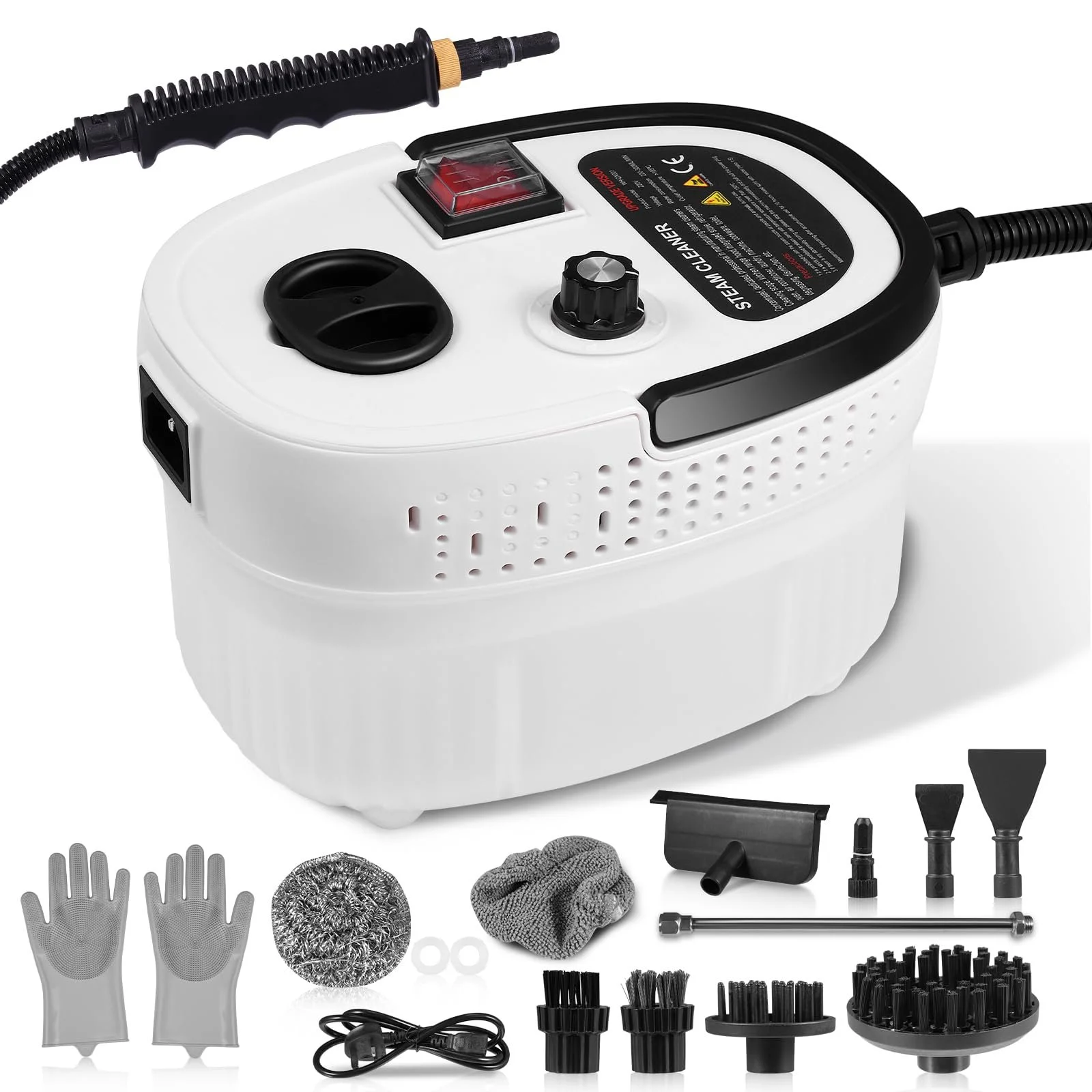 Пароочисник ручний 2500 Вт 1200 мл 3.0 бар White, фото №1