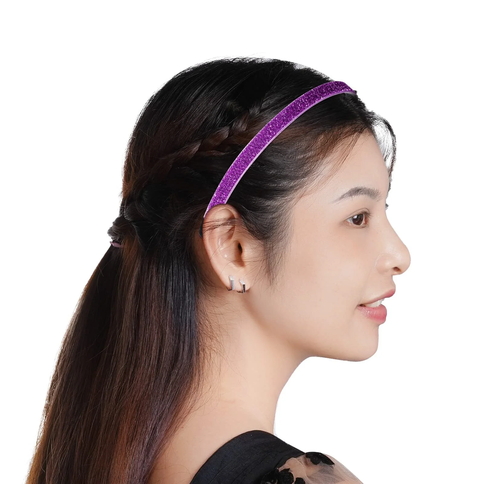 Обруч для волосся Блискучий 12 шт Різні кольори, фото №6