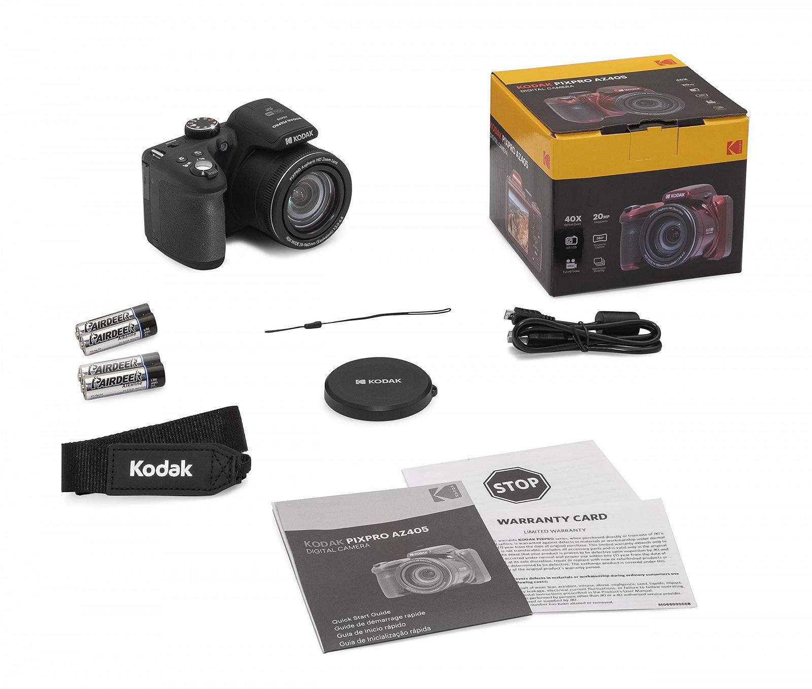 Цифровая камера KODAK Pixpro Astro Zoom AZ405 40x Зум 24 мм Широкий угол 20 Мп ЖК-дисплей 3 Full HD 1080p OIS AA Батарея - Черный, фото №9