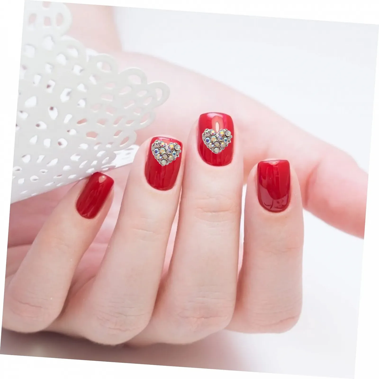 Наклейки для нігтів у вигляді серця (20 шт.), фото №6