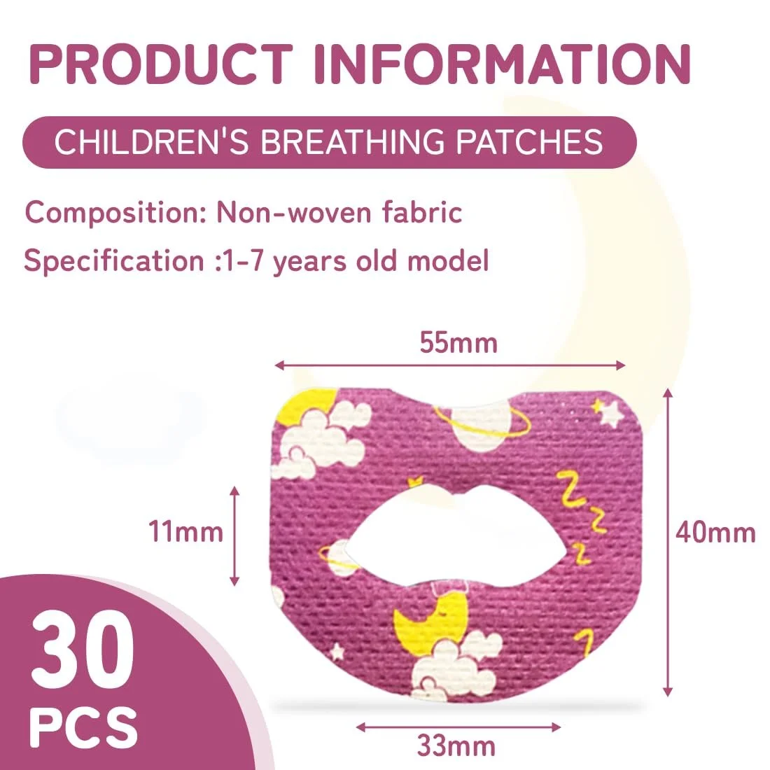Пластыри для сна на рот, Полоски для рта, 30 штук, фото №2