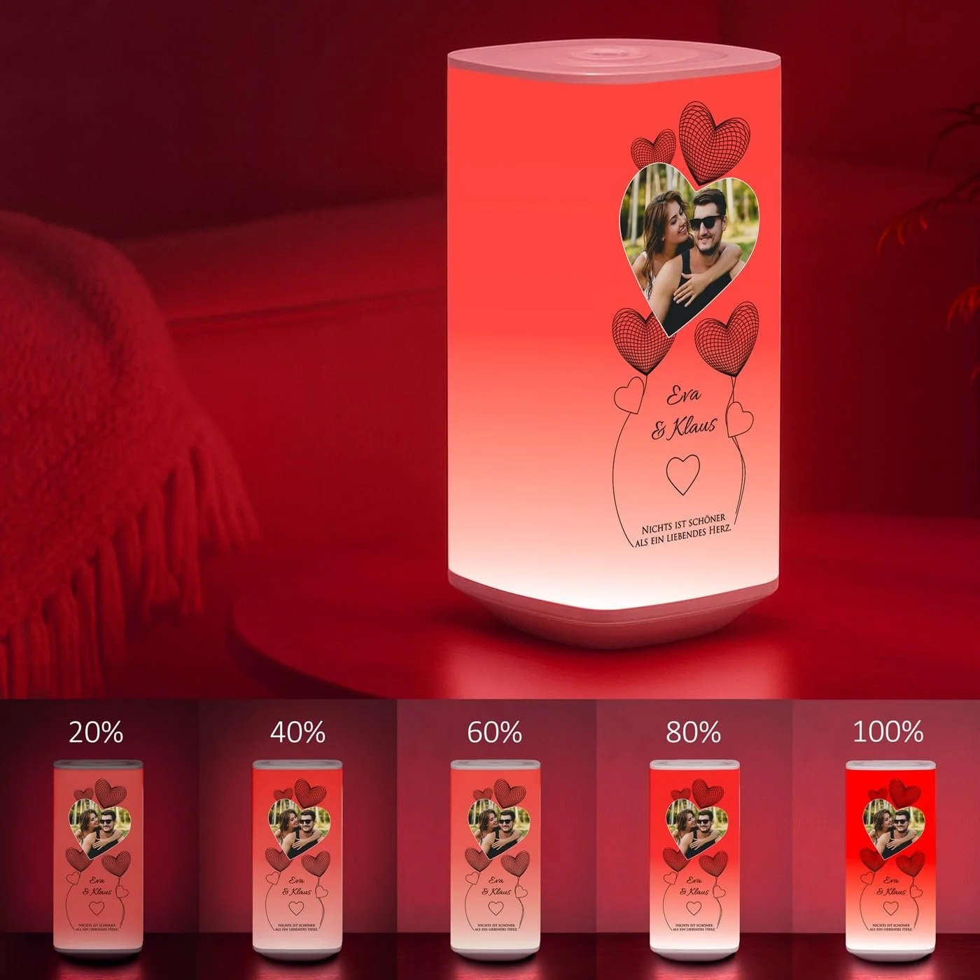 Настільна лампа Maverton сенсорна з пультом дистанційного керування нічник з принтом LED бездротова, фото №7