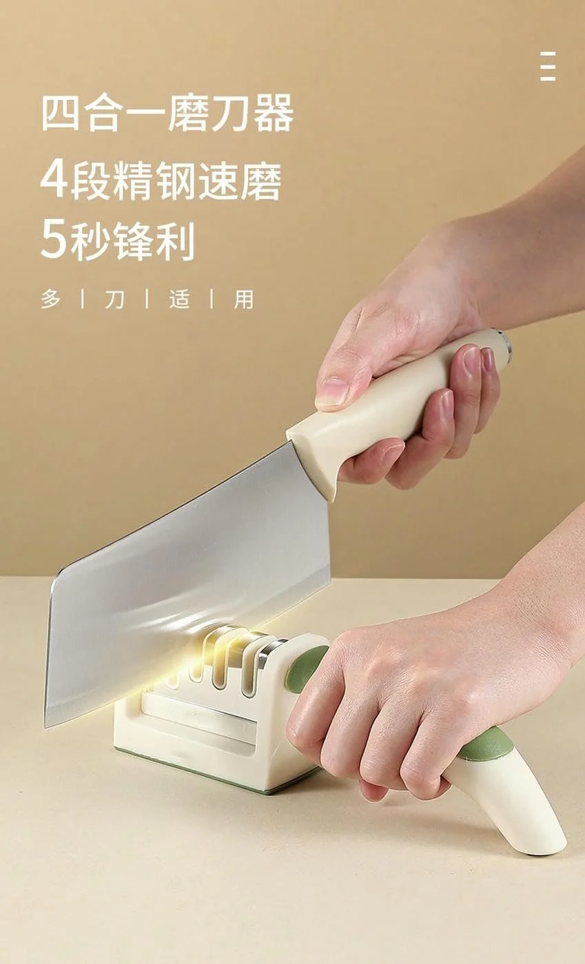 Точилка для кухонних ножів ручна швидка з ергономічною ручкою, фото №7