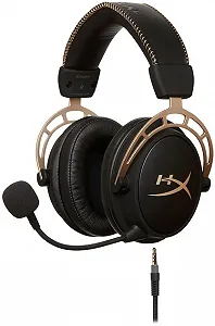 Геймерські дротові навушники HyperX Cloud Alpha / Golden-black synthetic.ua - Фото 1