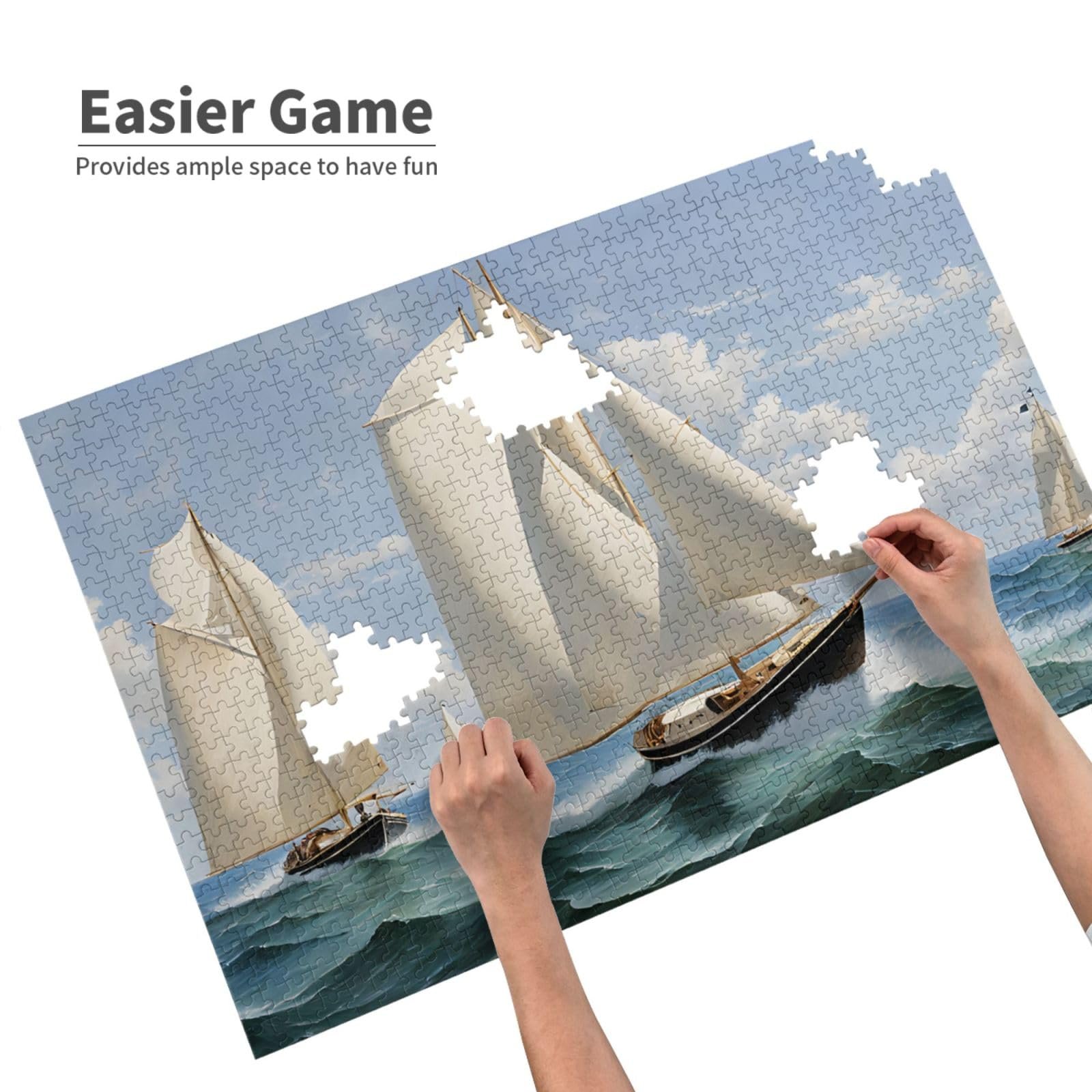 Деревянный пазл Sailboat Ship Landscape 1000 деталей 70 x 50 см, фото №2