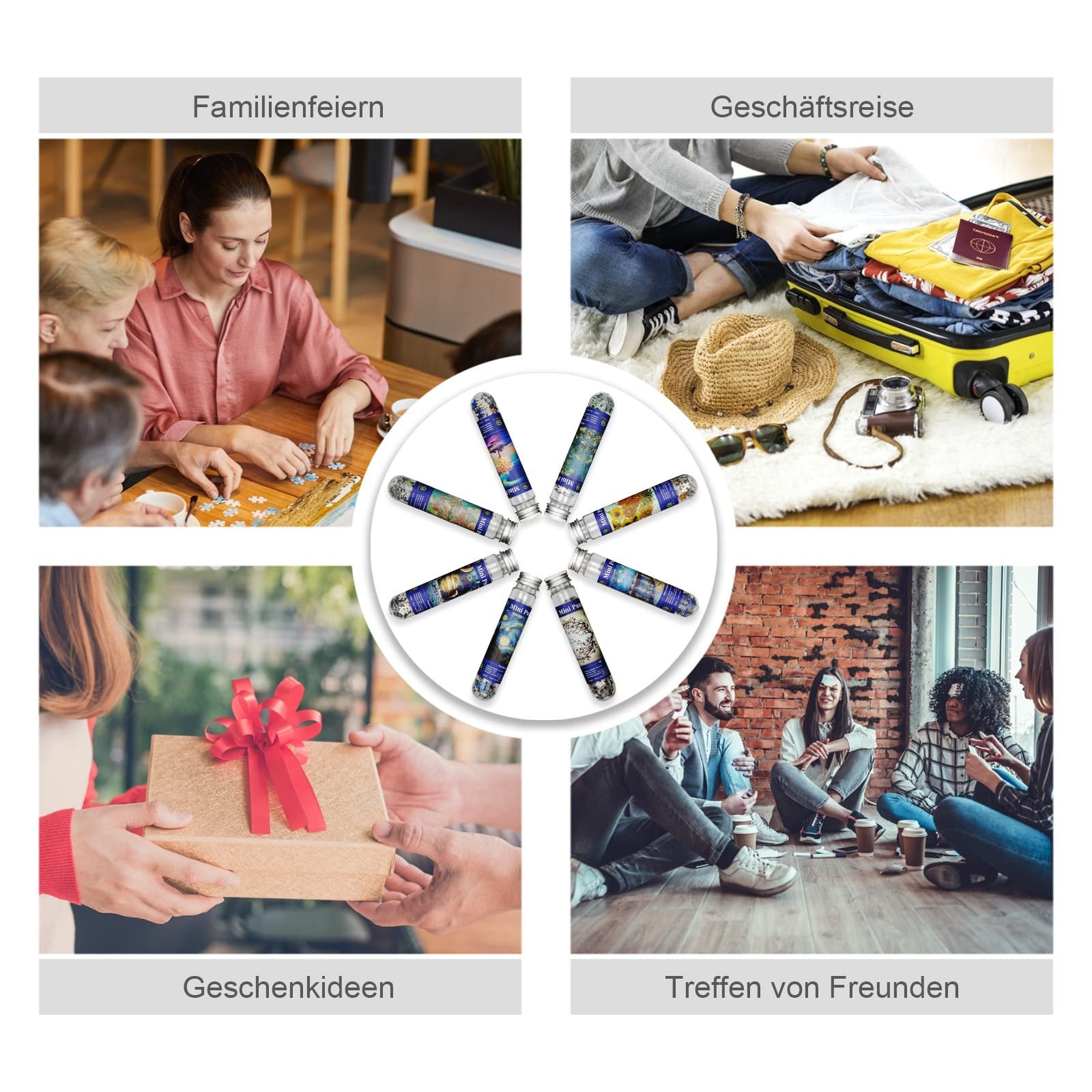 Набір міні-пазлів Micro Jigsaw Puzzles 8 шт. по 234 елементи 15х10 см, фото №5