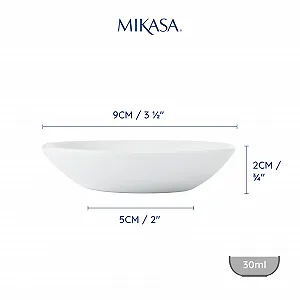 Миска MIKASA Круглая 9 см, белая, фарфоровая, глянцевая, набор 4 шт. synthetic.ua - Фото 1