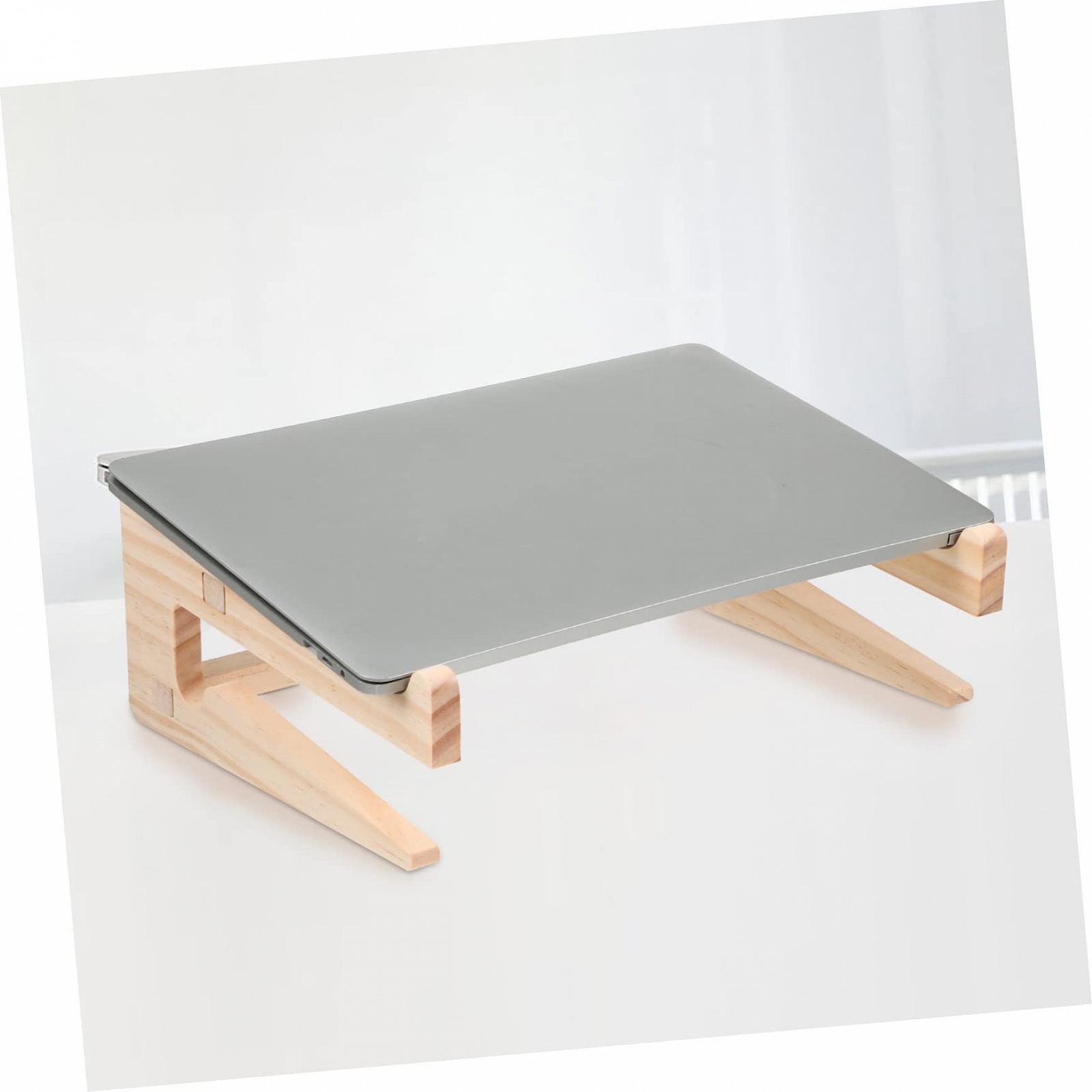 Регульована дерев'яна підставка для ноутбука для ергономічного використання на ліжку та дивані з оптимальним розсіюванням тепла, фото №2