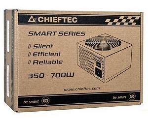Chieftec Блок живлення Smart 500W 85 120мм 1xMB 24pin(20+4), 1xCPU 8pin(4+4), 2xMolex 3xSATA 1xPCIe 8pin(6+2) synthetic.ua - Фото 1