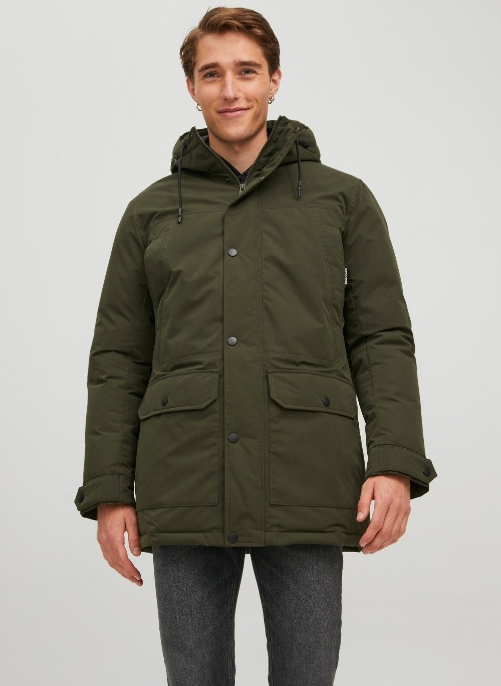 Парка Jack&Jones PARKA NO FUR 12218773-Rosin Хаки S, фото №1