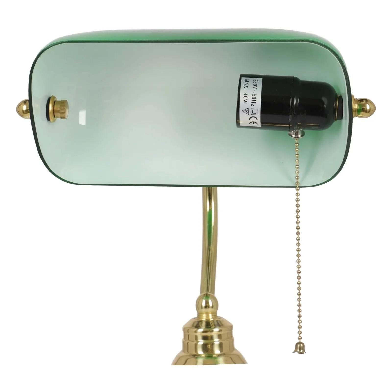 Настільна лампа Churchill Green Glass зі шнурком, фото №5