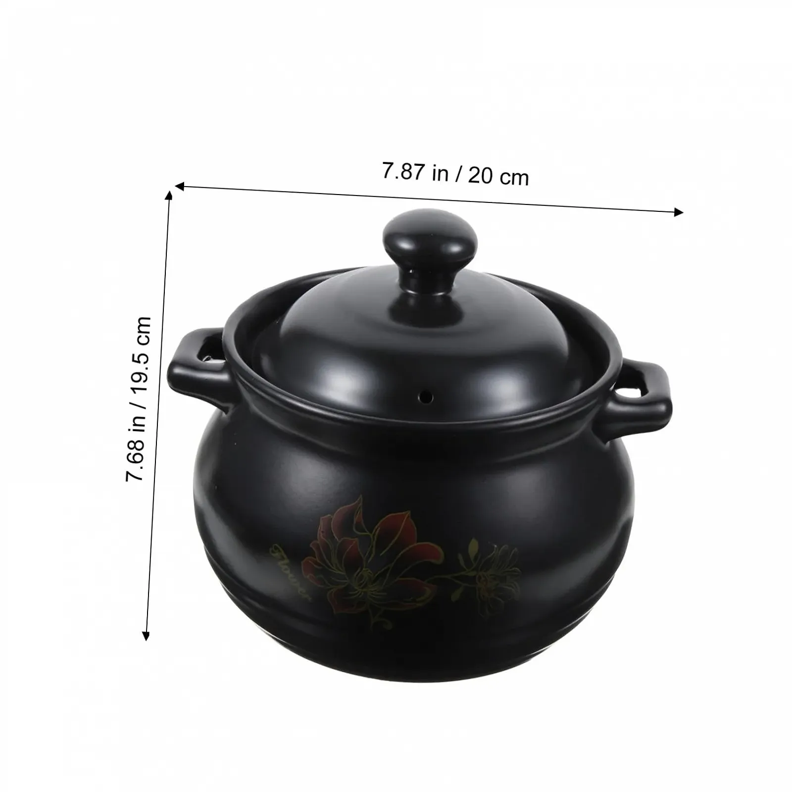 Кастрюля керамическая SOIMISS 2 л черная, фото №5