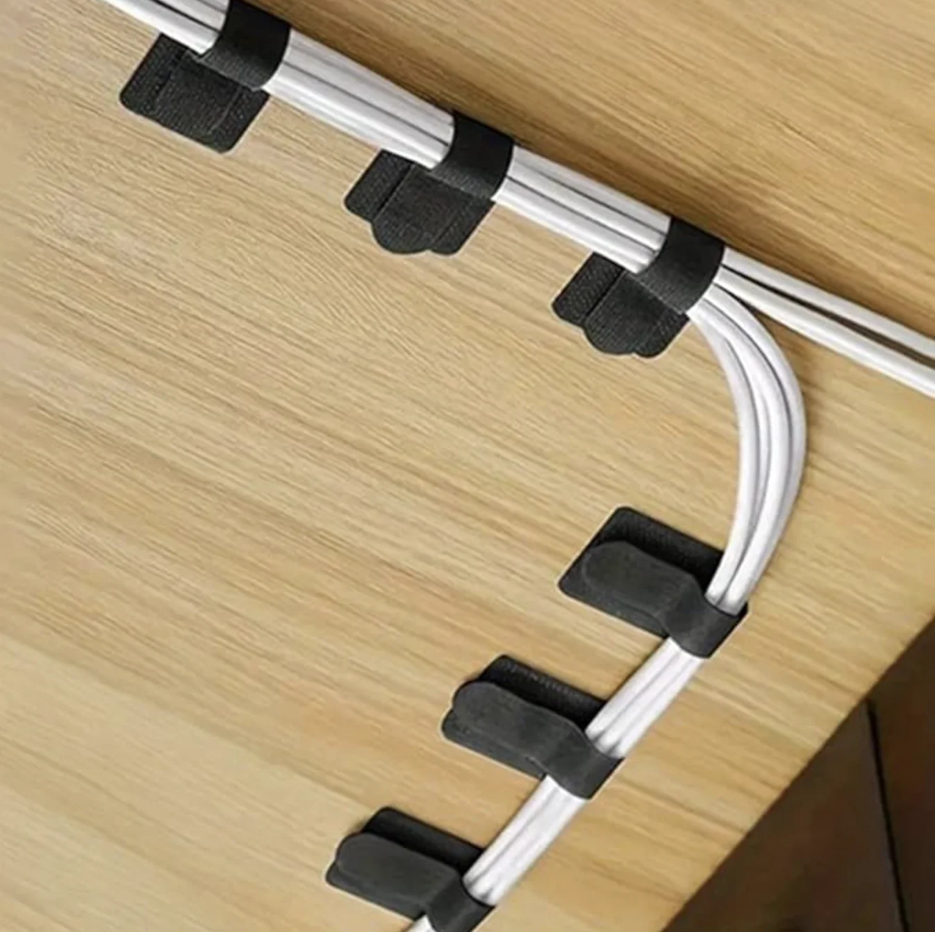 Органайзер для кабелів липучка тримач дротів JoyRo 3M L 5 шт Чорний, фото №8