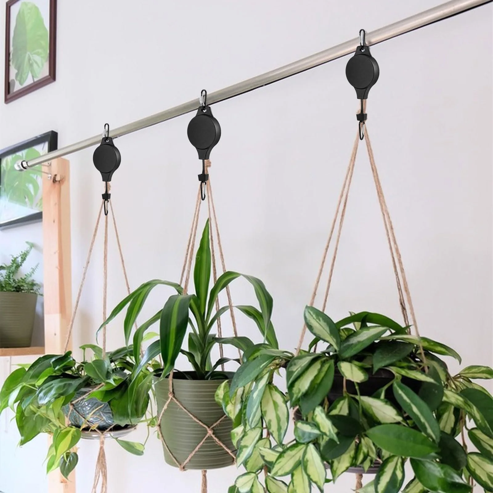 Регульовані ролики для рослин Pack of 2 Black, фото №5 Регульовані ролики для рослин Pack of 2 Black, фото №5