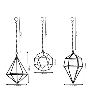 Держатели для тилландсии геометрические металлические химмели набор из 6 шт. черный synthetic.ua - Фото 1