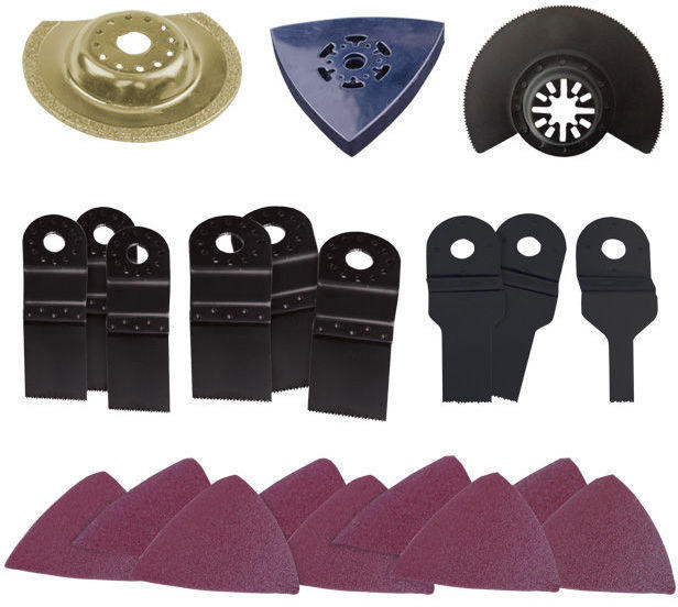 Набір насадків до багатофункціонального інструменту Intertool 21 ед, фото №1 Набір насадків до багатофункціонального інструменту Intertool 21 ед, фото №1