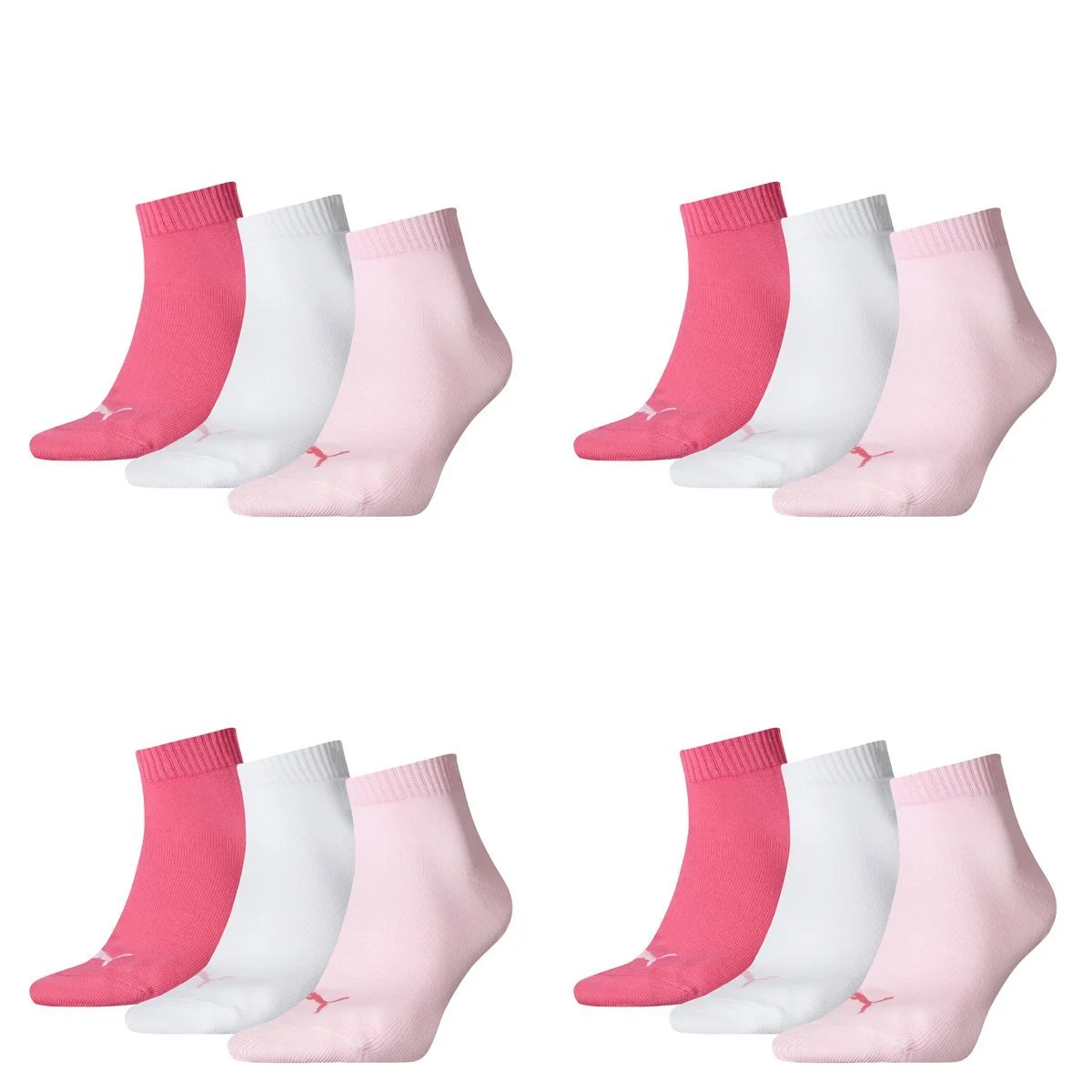 Шкарпетки PUMA Quarter Унісекс (3 пари) Plain 3p 39-42 Pink Lady, фото №1