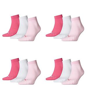 Шкарпетки PUMA Quarter Унісекс (3 пари) Plain 3p 39-42 Pink Lady - Фото 1