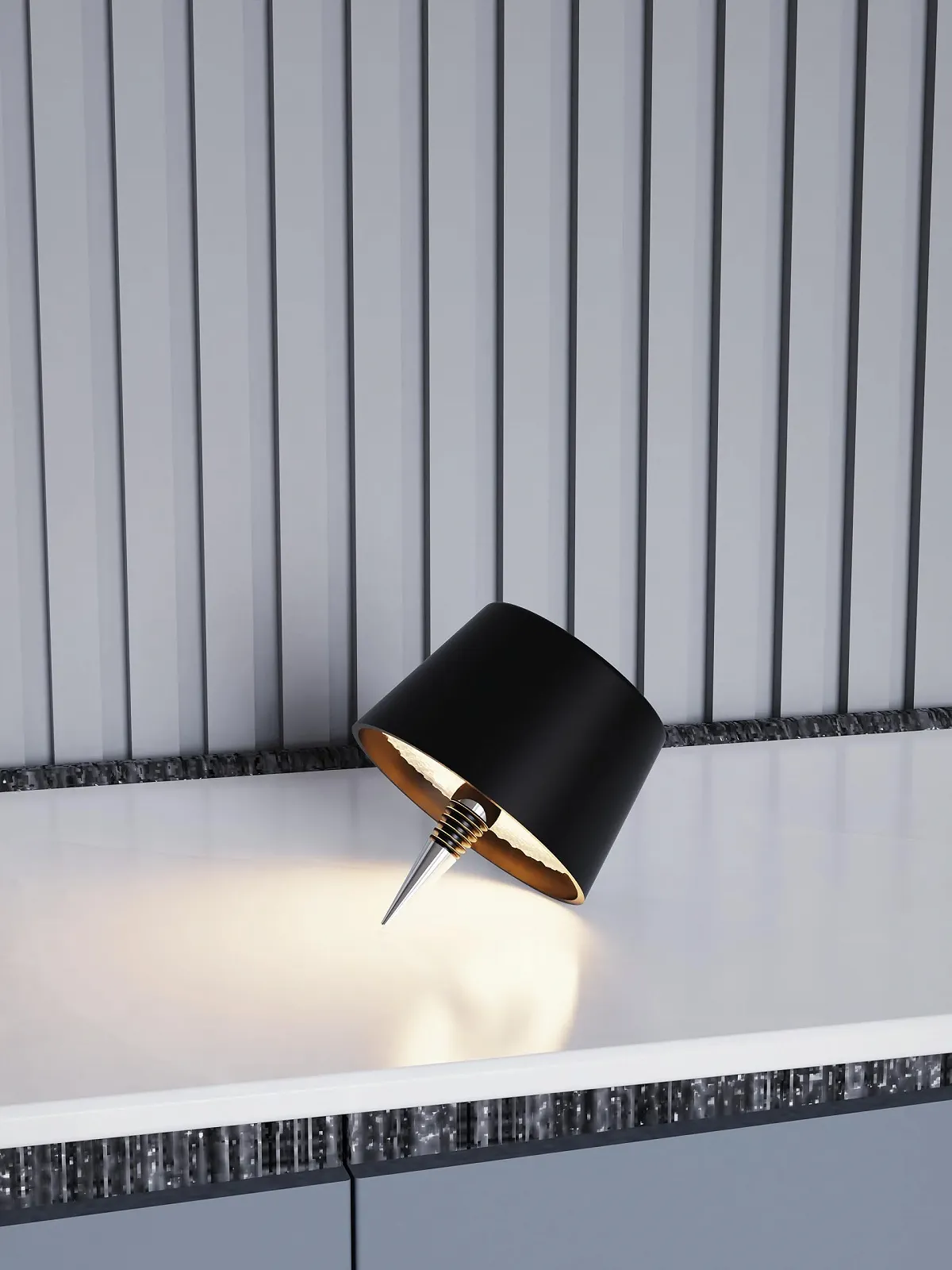 Насадка-лампа для пляшки MU LIN LED акумуляторна IP54 Чорна, фото №5