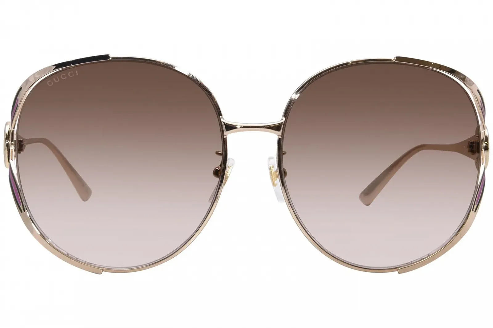 Жіночі сонцезахисні окуляри Gucci, золотий-золотий-коричневий, фото №2