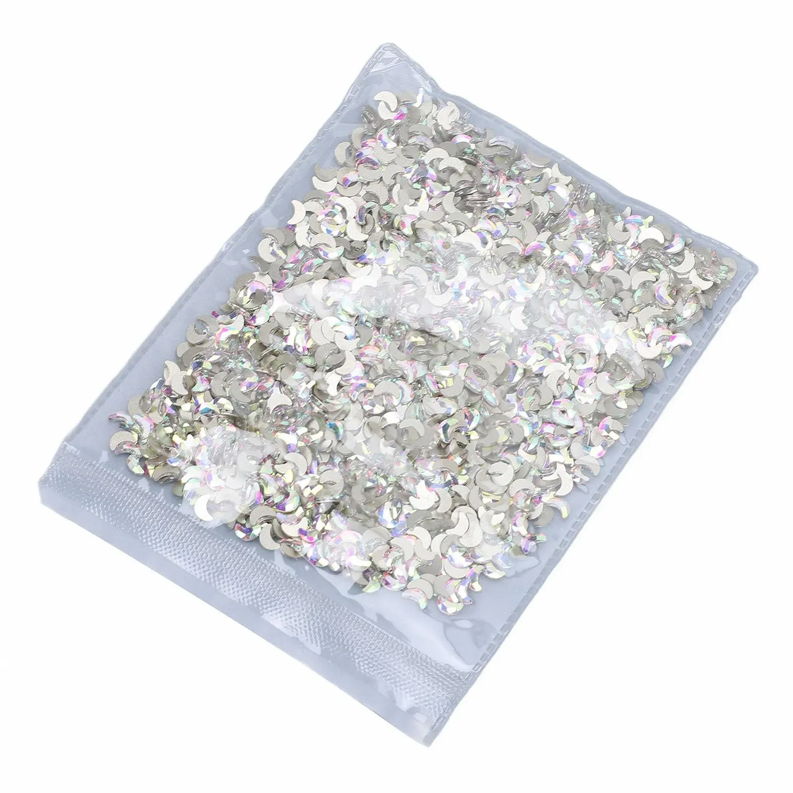 Набор Бриллиантов для Ногтей Moon Glitter, Форма Полумесяца с Плоской Задней Стенкой, фото №6