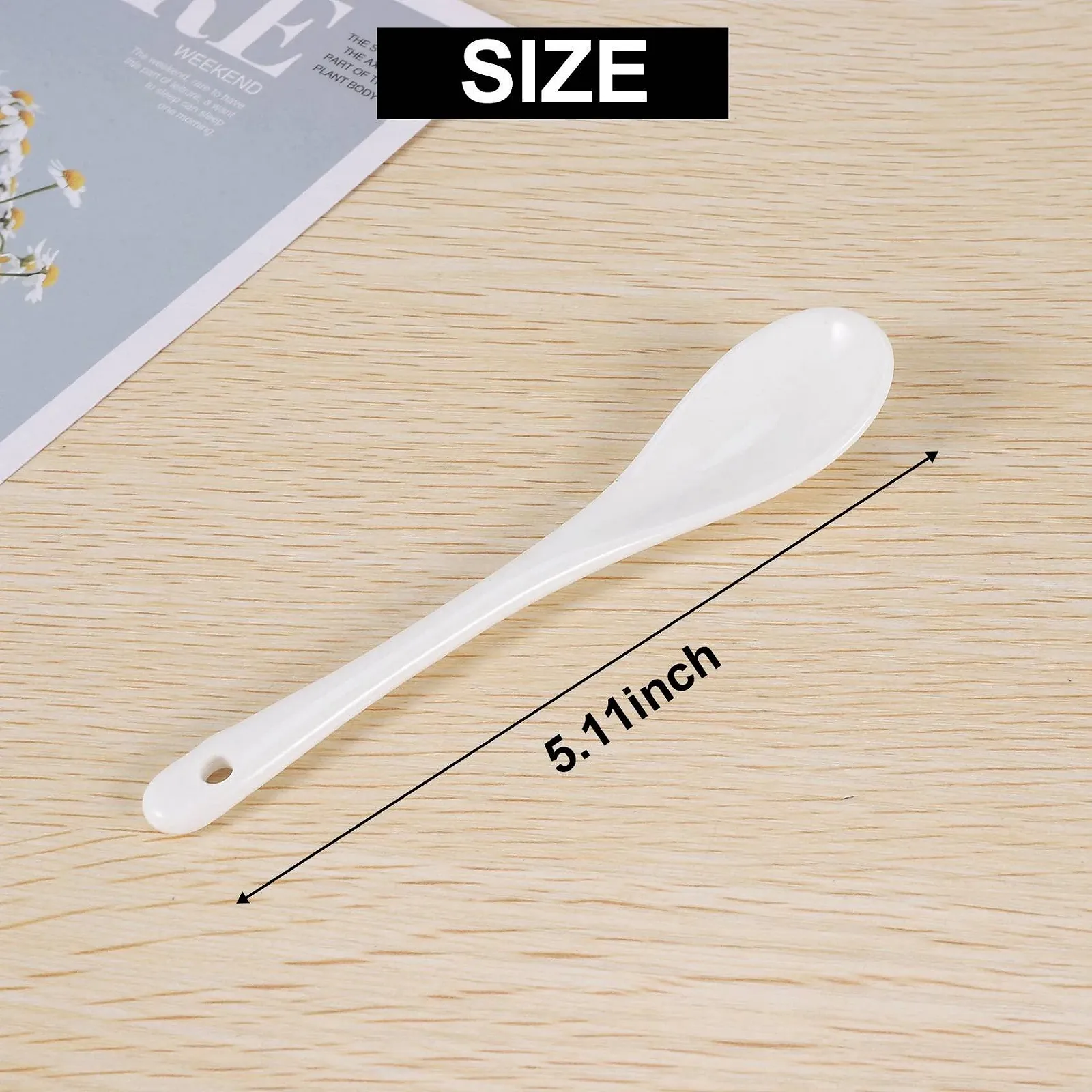 Ложка керамічна Mini Small для яєць, довга для чаю, фото №3