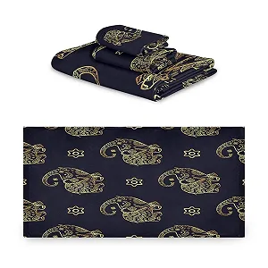Набор полотенец BEUSS Schwarzgoldener Elefant Kunst 3 предмета 100% хлопок черно-золотой - Фото 1