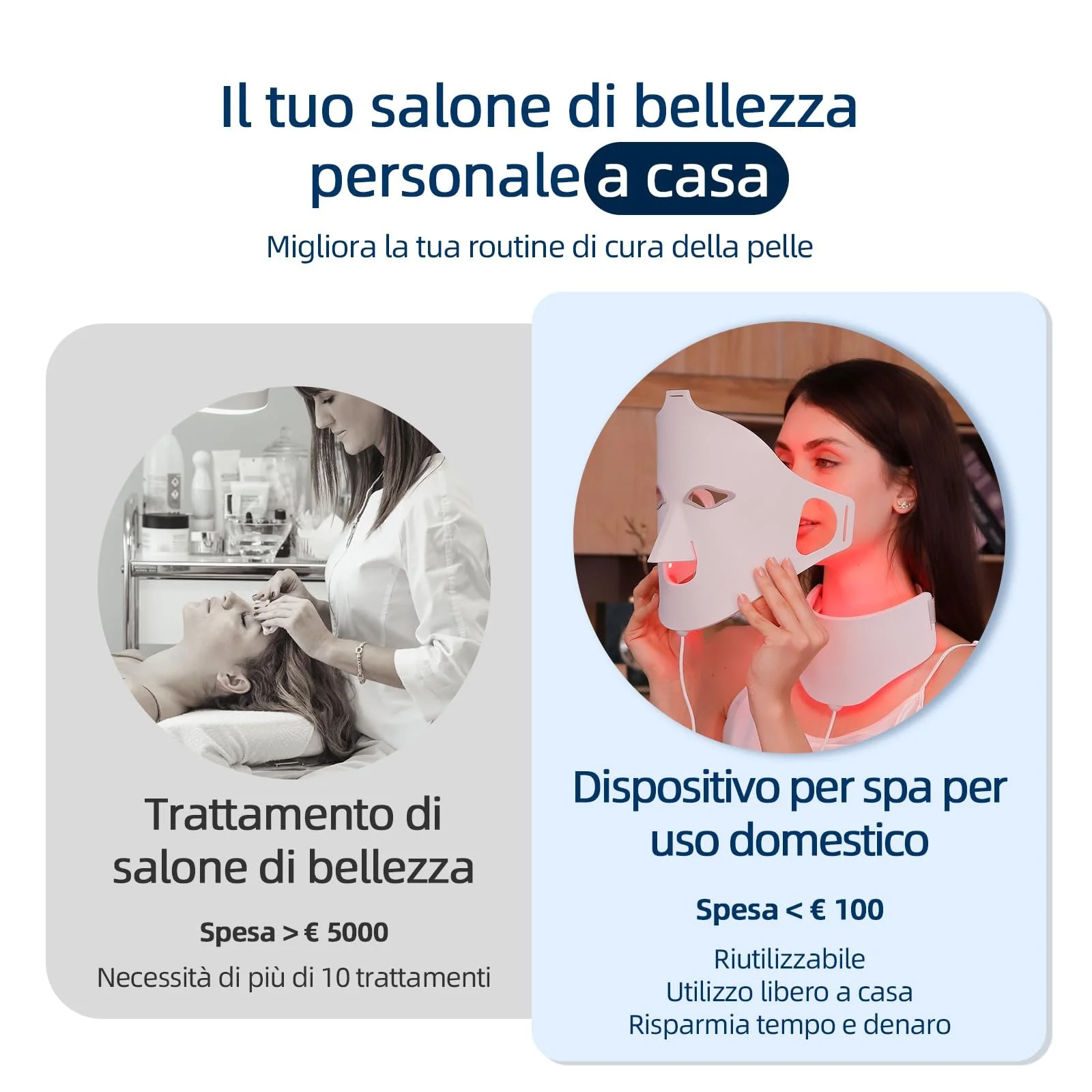 LED Маска для обличчя Силіконова Світлотерапія Червоне світло Омолодження Підтяжка Розгладження зморшок, фото №5