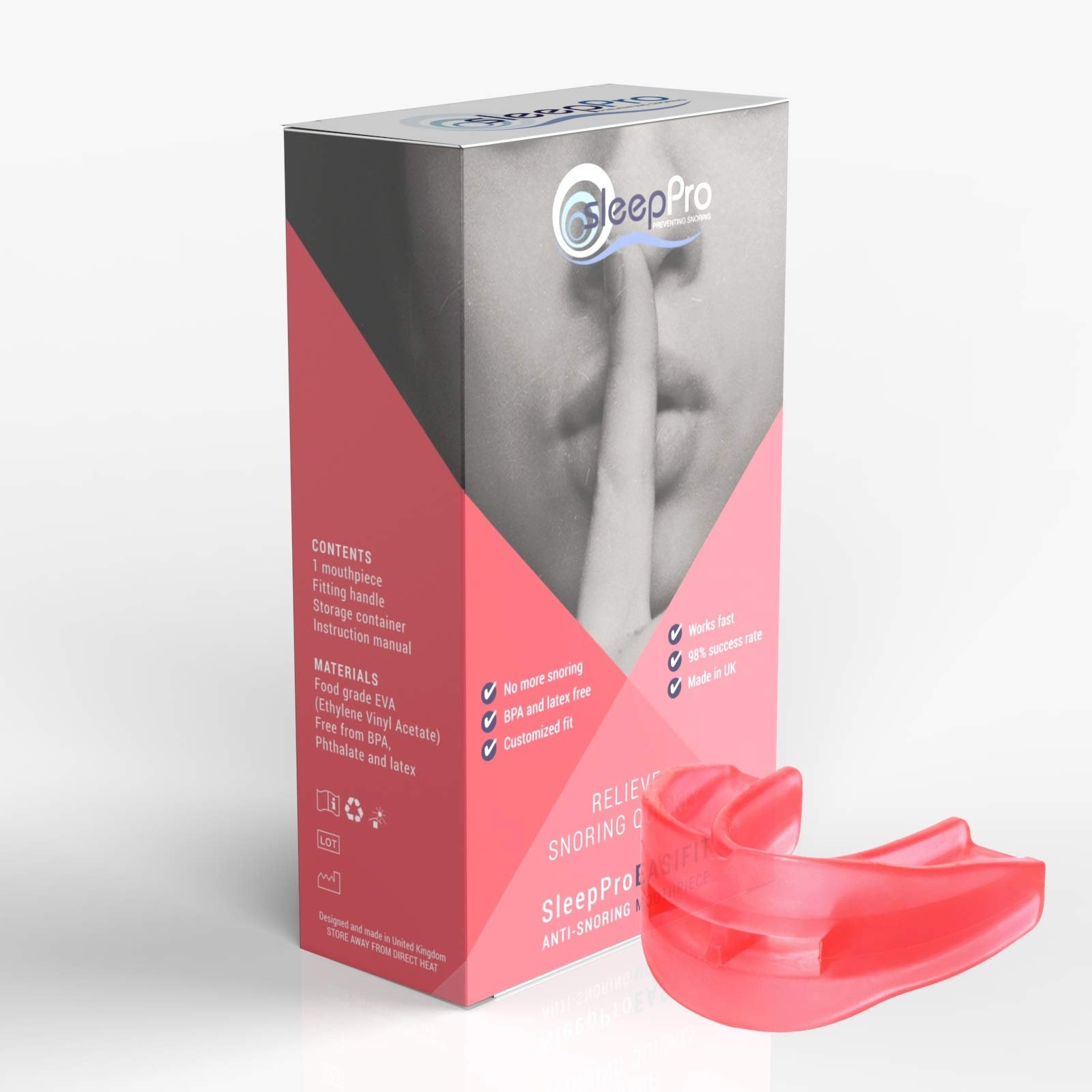 Капа від хропіння SleepPro Easifit Standard Рожевий, фото №1 Капа від хропіння SleepPro Easifit Standard Рожевий, фото №1