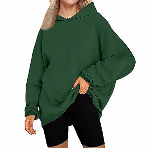 Женские Свитшоты Qixiu Oversized Худи с капюшоном Пуловер С длинными рукавами с карманами Зимние Осенние - Фото 1