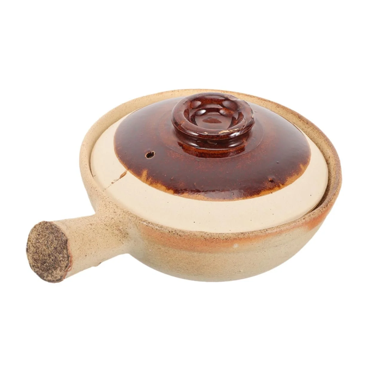 Кастрюля керамическая NUOBESTY для тушения термостойкая с одной ручкой, фото №1