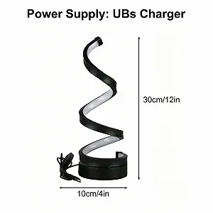 Настільна лампа NCONCO Spiral LED USB Dimmable Чорний synthetic.ua - Фото 1